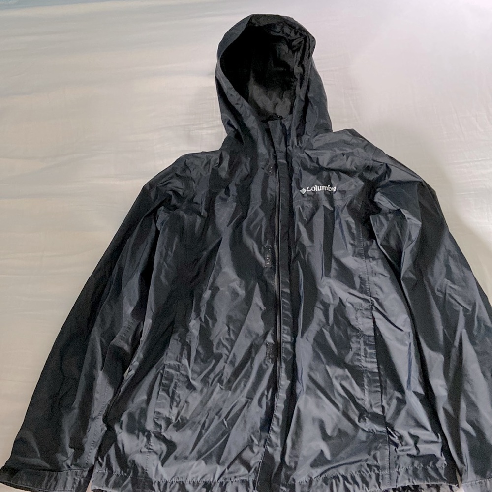 Black Columbia rain jacket